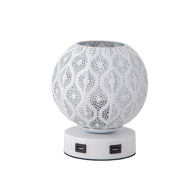 Lampe de table décorative à projection métallique sphérique créative 1 lumière 