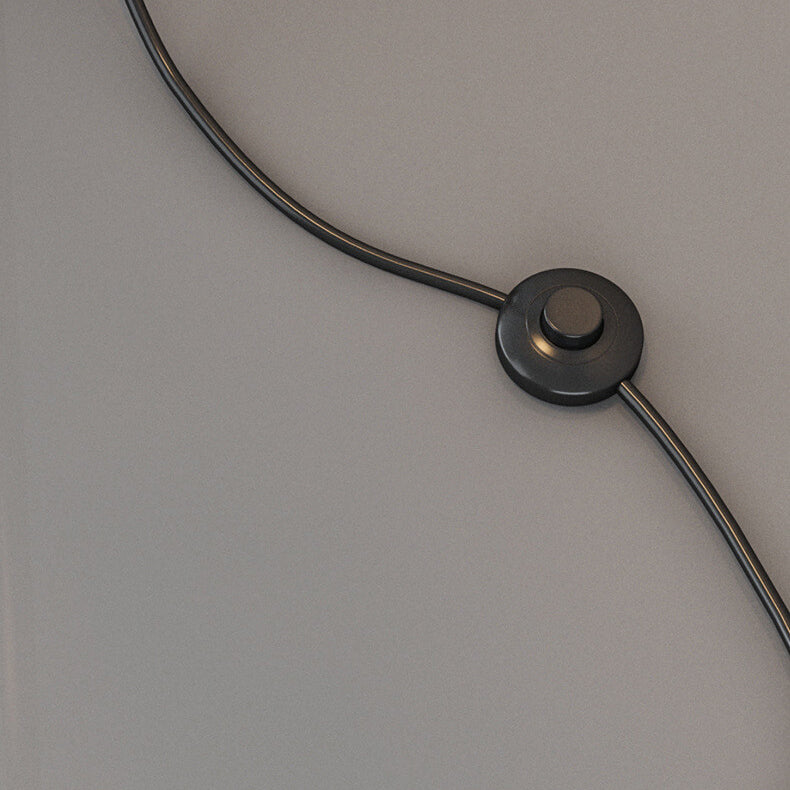 Lámpara de pie LED de hierro negro de estilo nórdico contemporáneo con diseño inclinado tipo caña de pescar para sala de estar y dormitorio 