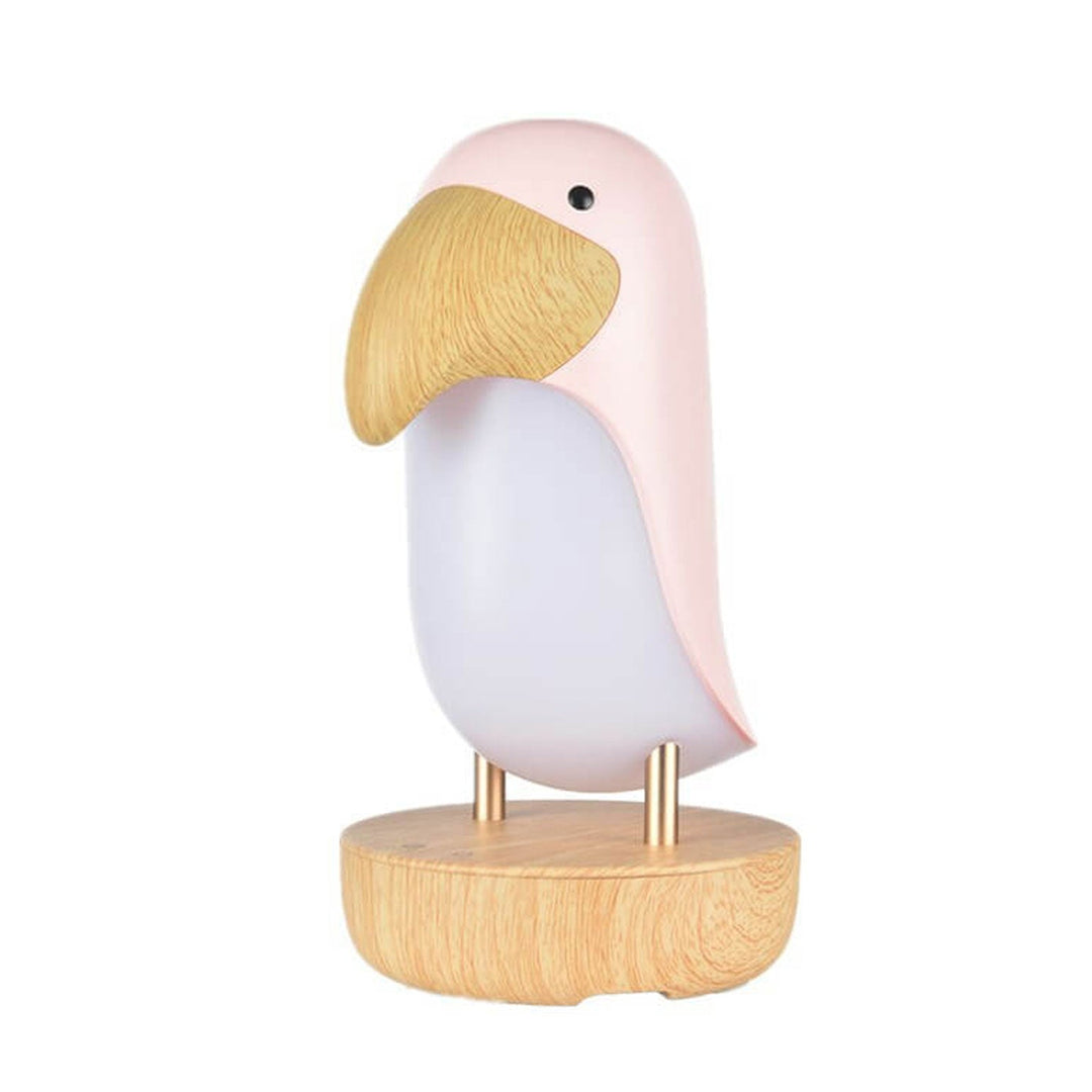 Lámpara de Mesa con Luz Nocturna Bluetooth Recargable USB de Pájaro Creativo 