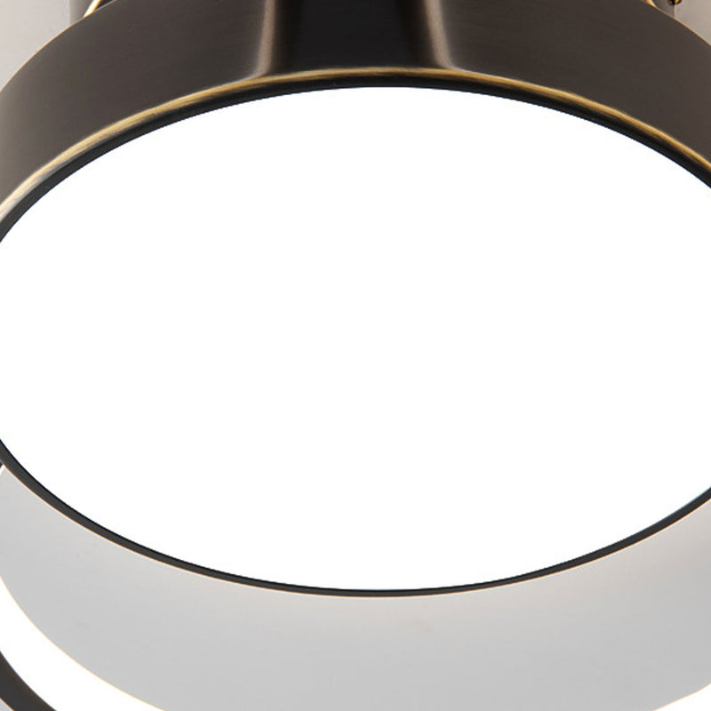 Modern Minimalist Full Copper Acrylic LED Flush Mount Ceiling Light