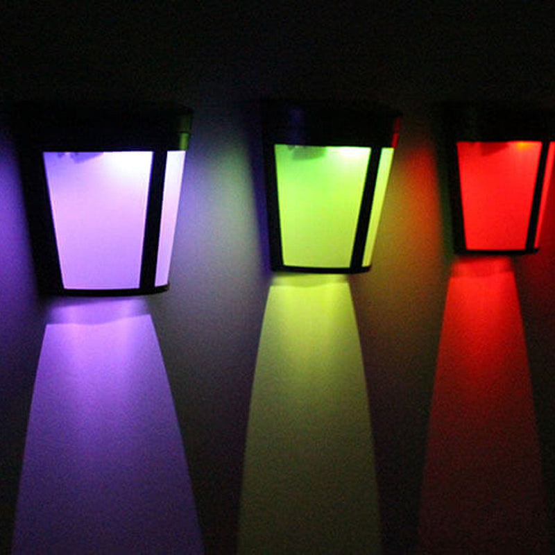 مصباح شمسي أوروبي 6 LED خارجي لسور الفناء والجدار 