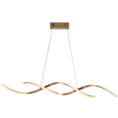 Moderner, minimalistischer Strip Curve Island Light LED-Kronleuchter 