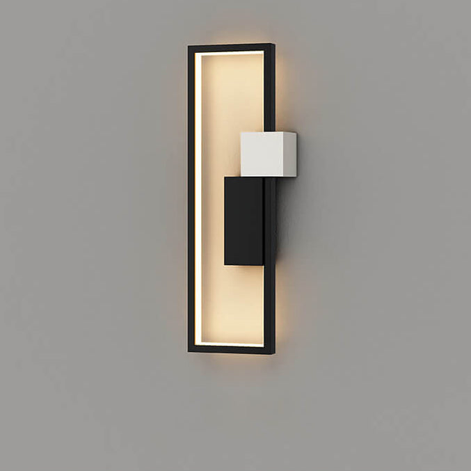 Minimalistischer kreativer quadratischer Rahmen aus Eisen und Silikon LED Wandleuchte 