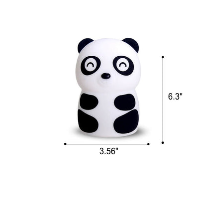Lámpara de mesa de luz nocturna LED de silicona creativa con forma de panda de dibujos animados 