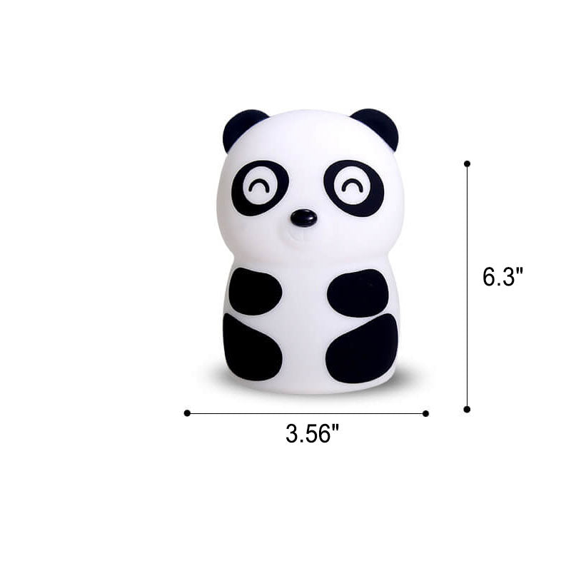 Lámpara de mesa de luz nocturna LED de silicona creativa con forma de panda de dibujos animados 