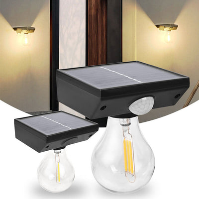 Lampe murale moderne avec capteur de corps étanche pour jardin, ampoule solaire en tungstène 