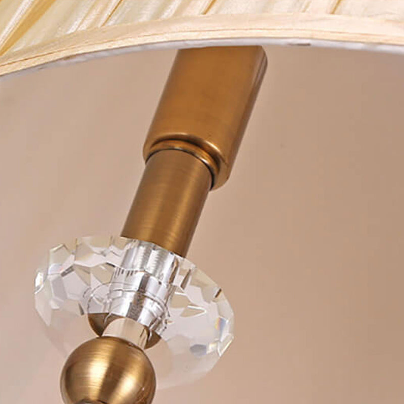 Lampe de table de luxe en alliage de zinc et cristal à 1 lumière, style européen 