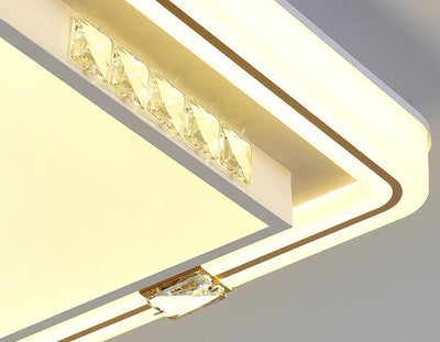Moderne luxuriöse rechteckige/quadratische/runde dekorative LED-Deckenleuchte aus Kristall 