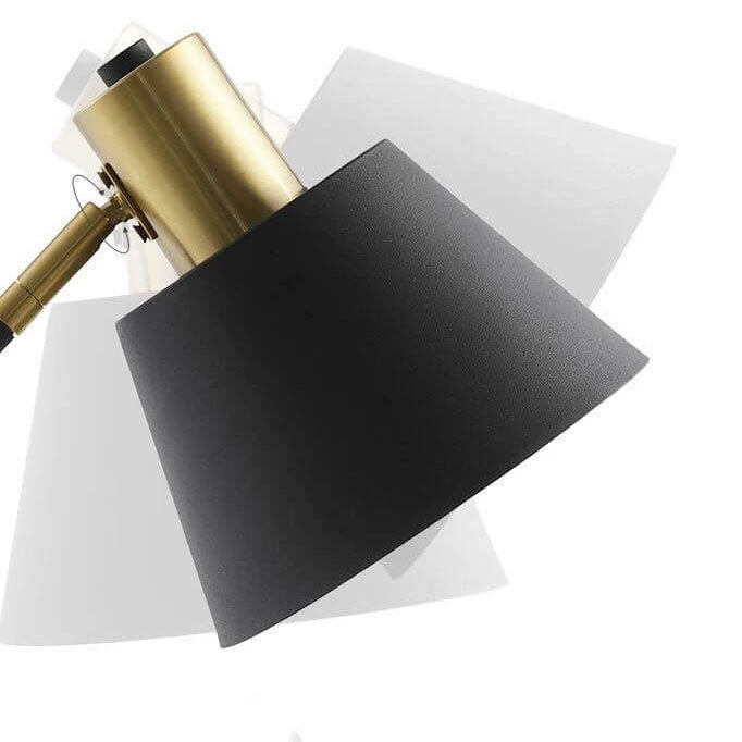 Moderne, minimalistische, einfarbige, 1-flammige Tischlampe aus Eisen