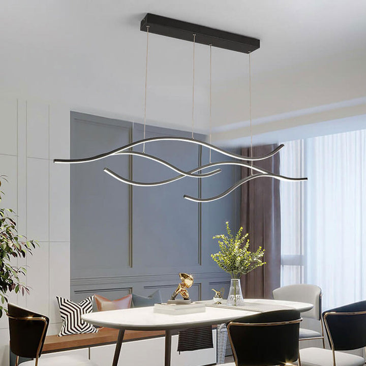 Nordic Kreative Long Line Island Light LED Kunst Kronleuchter 