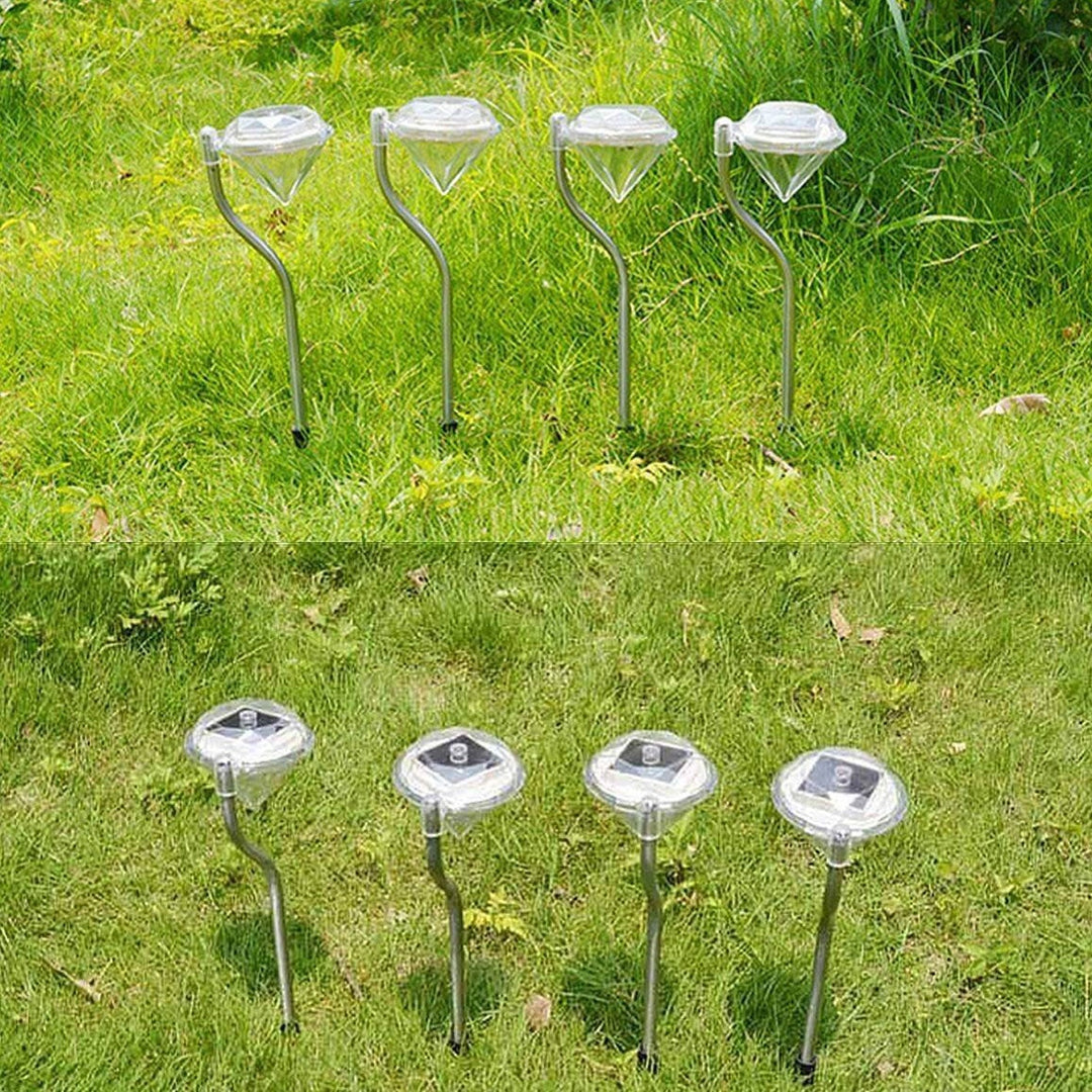 Luz de camino decorativa para jardín exterior LED Solar Diamond Bend 