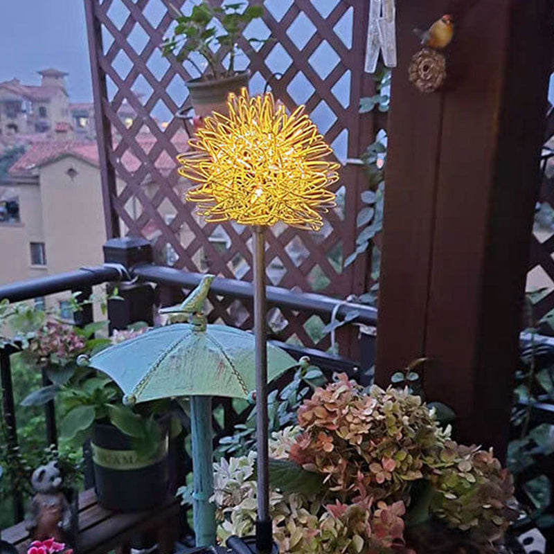Solar-Löwenzahn-Aluminiumdraht-Kugel-Licht-LED im Freien wasserdichtes leuchtendes Garten-Einsatz-Boden-Landschaftslicht 
