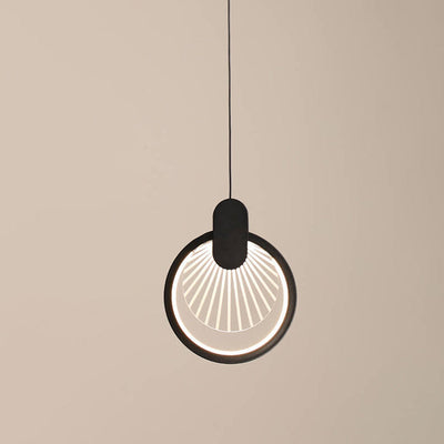 Nordic Simple Square/Round Scallop Pattern Design LED Pendant Light