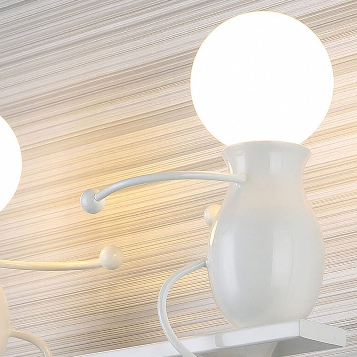 Moderna Creativa Dos Pequeñas Personas Lámpara Aplique de Pared de 2 Luces 