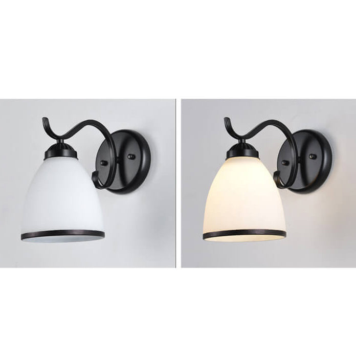 Nordic Retro Rustic Iron Glass 1-Light Wall Sconce Lamp