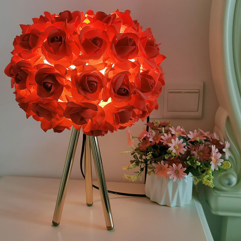 Nordic Creative Rose Metal LED Table Lamp