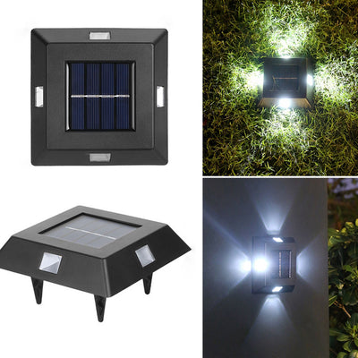 Moderne quadratische Solar-Rasen-LED-Gartenboden-Landschaftslicht-Wandleuchte im Freien 