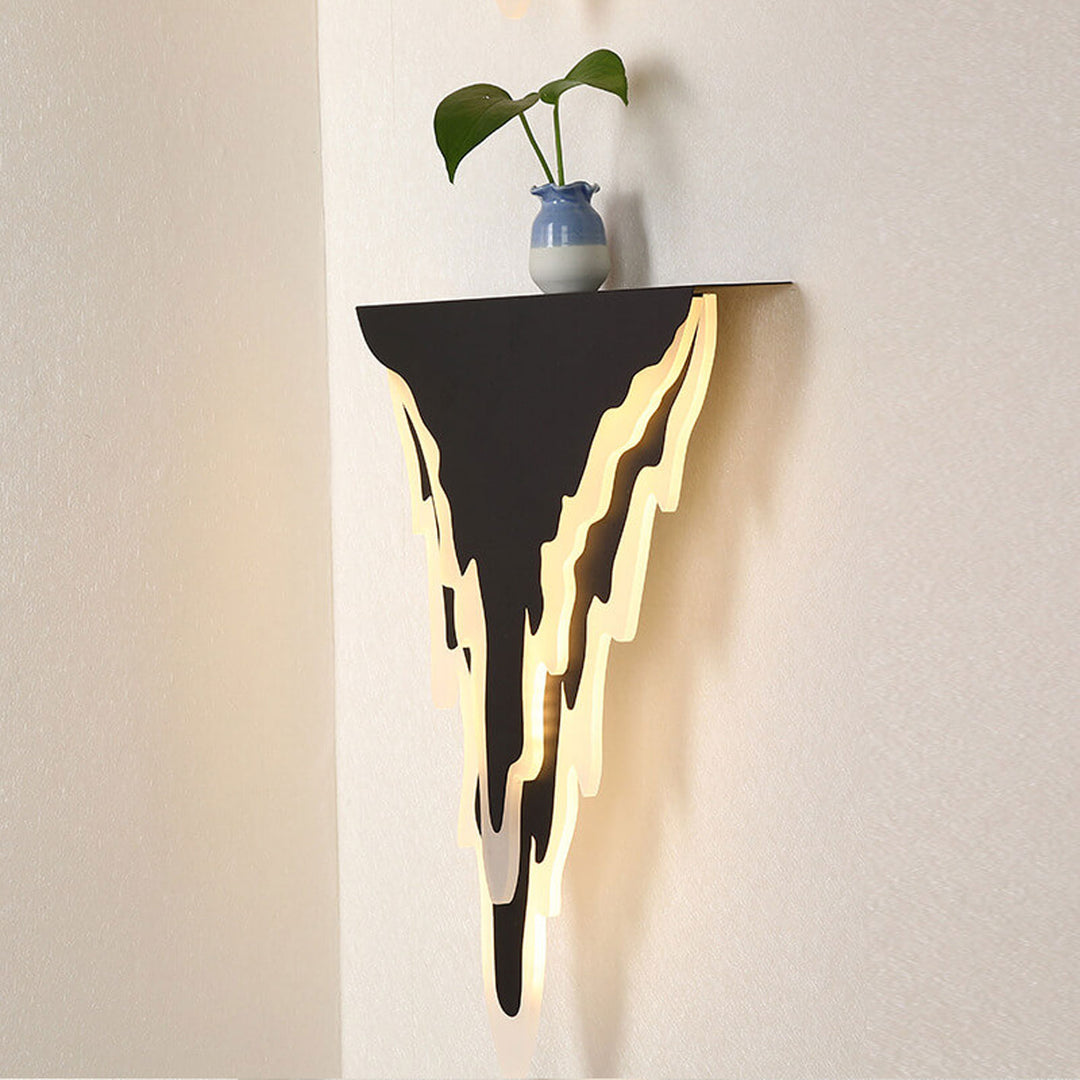 Lámpara de pared interior de acrílico de forma irregular de arte de hierro nórdico 