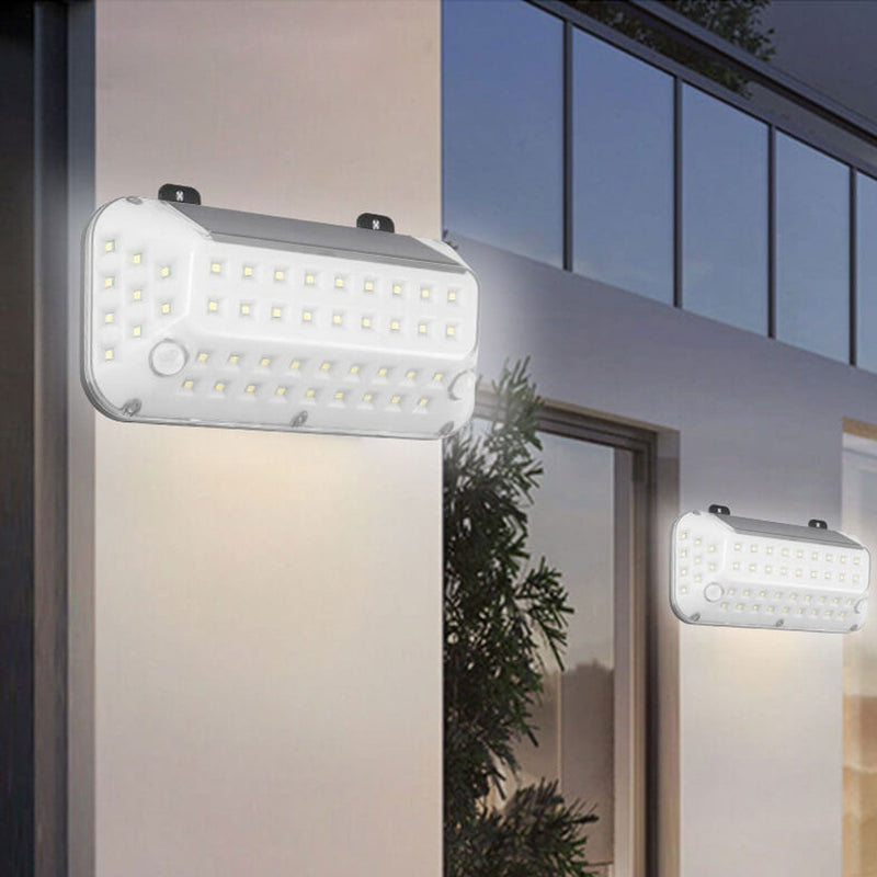 Lampe solaire extérieure à quatre côtés avec capteur humain, applique murale de jardin extérieure 