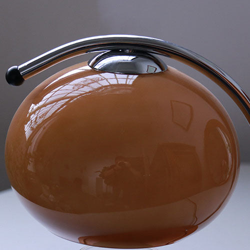 Contemporary Retro Glass Dome Solid Wood Metal Base 1-Light Melting Wax Table Lamp