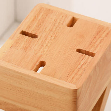 Contemporary Nordic Solid Wood Geometric Hollow 1-Light Melting Wax Table Lamp for Bedroom