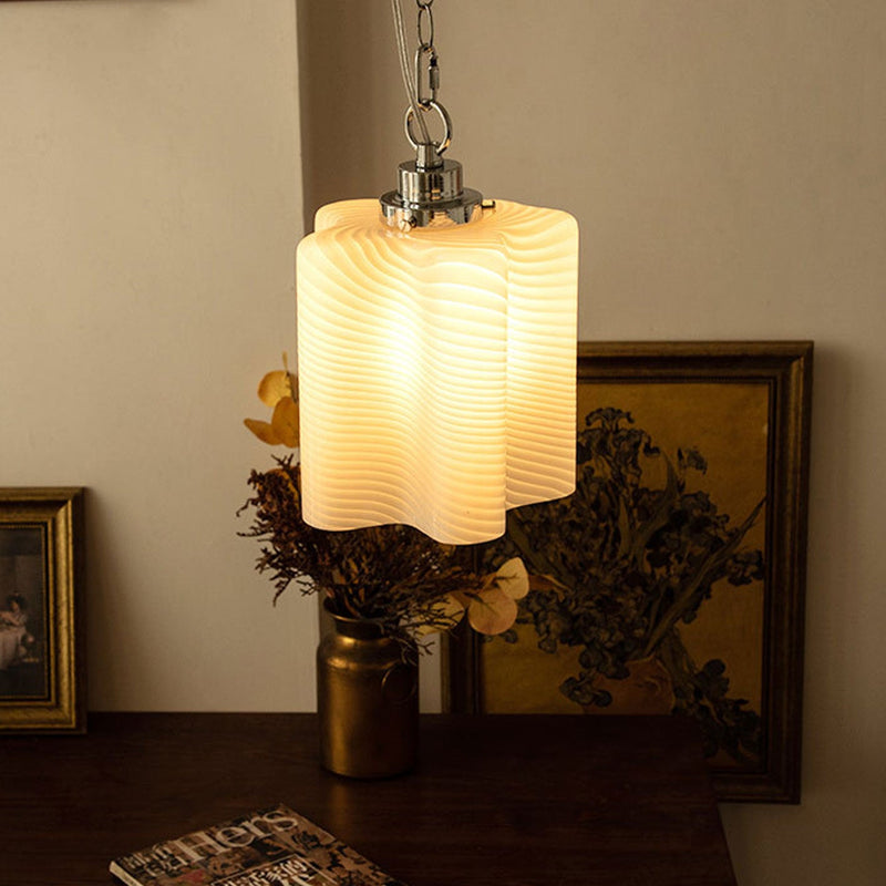 Japanese Vintage Wabi-sabi Glass 1-Light Pendant Light