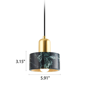 Modernes Licht Luxus Marmor Metall 1-flammige Pendelleuchte 