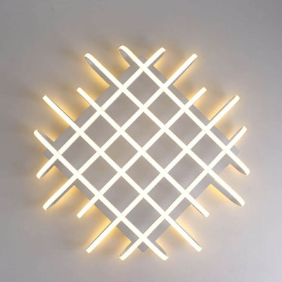 Modern Minimalist Waffle Iron Acrylic Silicone LED Flush Mount Ceiling Light