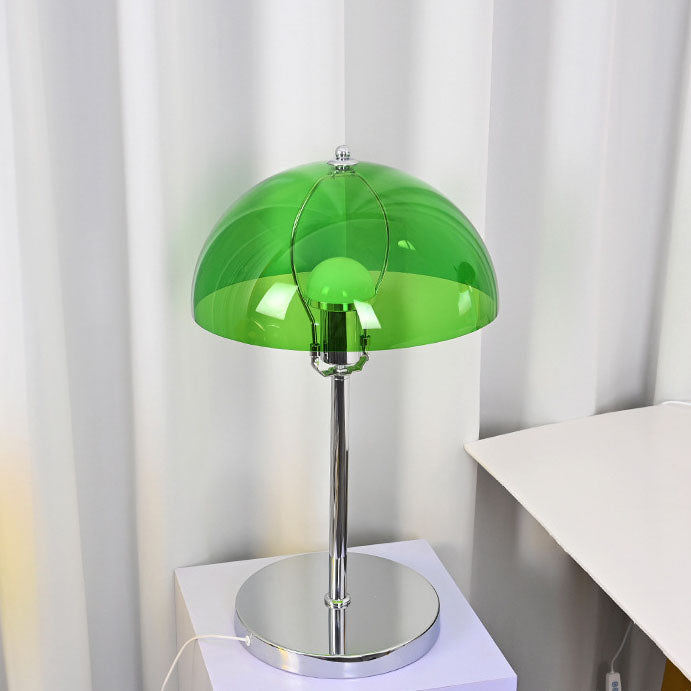 Lampe de table USB à LED en acrylique transparent en forme de dôme vintage nordique 