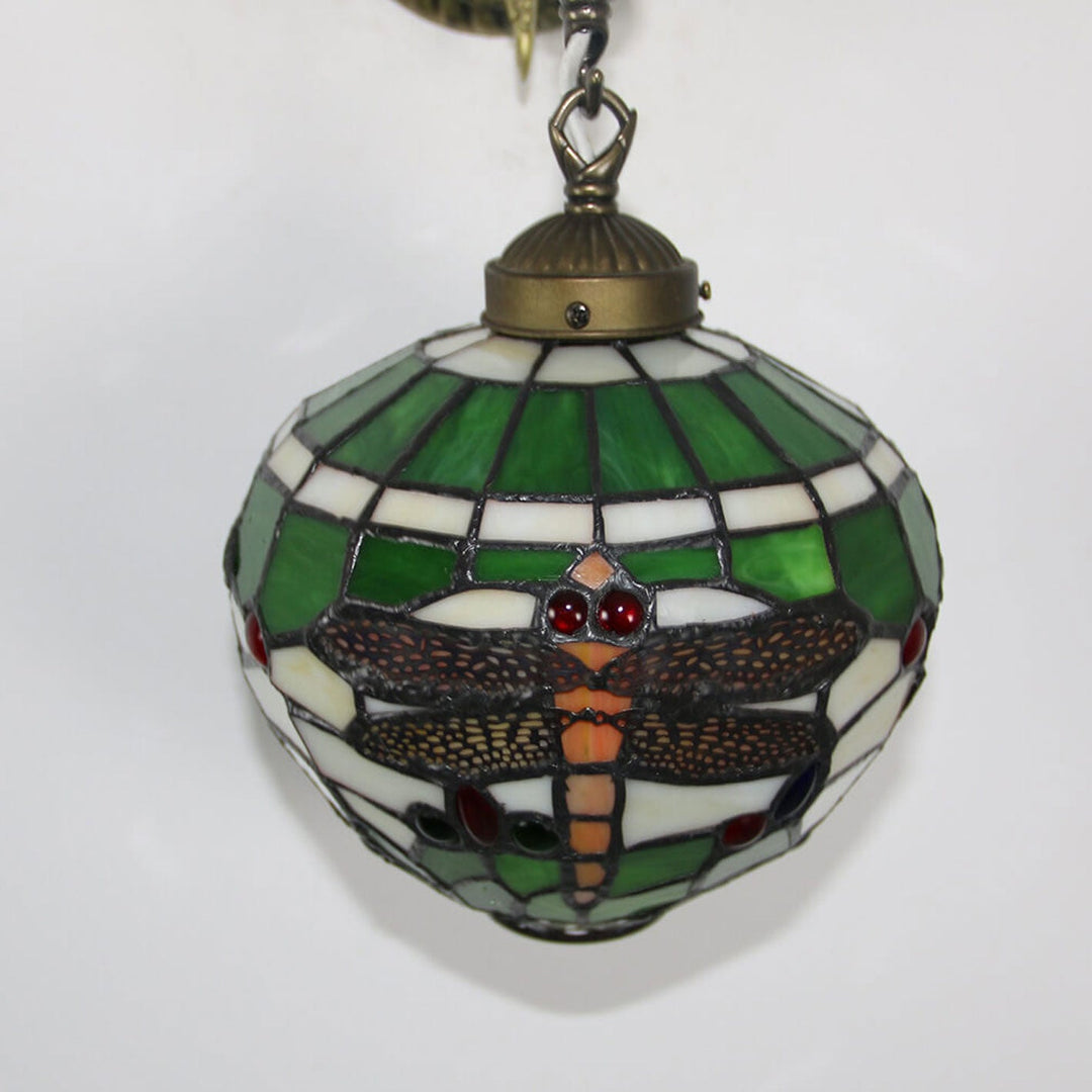 Lámpara de Aplique de Pared de 1 Luz de Vidrio Tiffany Vintage 