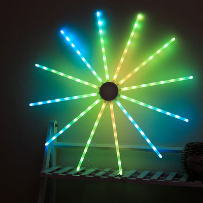 Creative RGB Illusion Windmill Fireworks LED String Lights