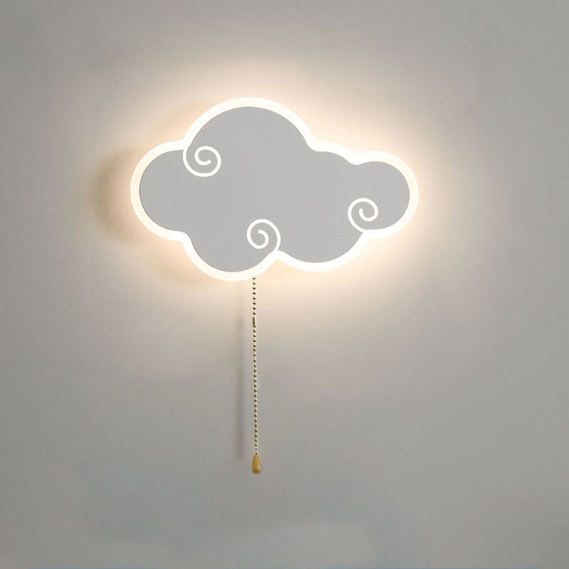 Moderne nordische einfache Wolken-Karikatur-Entwurfs-LED-Wand-Leuchter-Lampe 