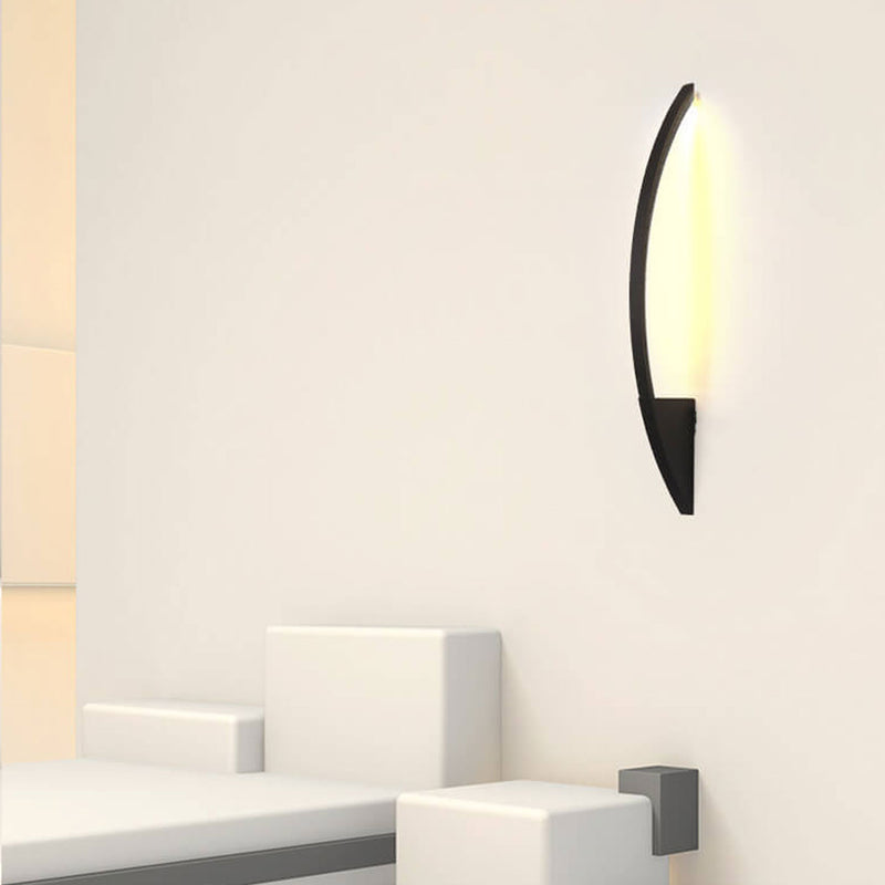 Nordic Minimalist Arc Line LED-Wandleuchte aus Eisen-Acryl 