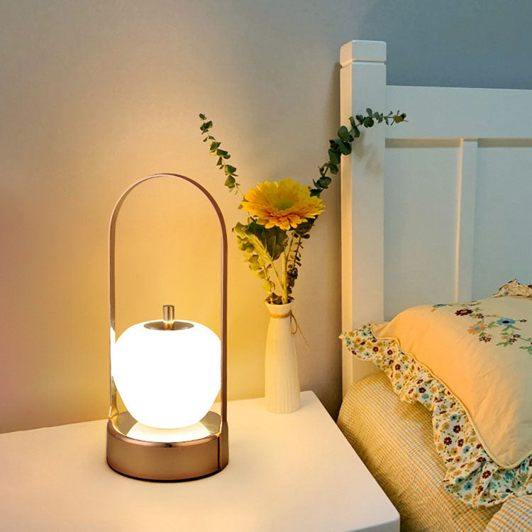 Creative Vintage Apple Shape Portable Rechargeable LED Table Lamp