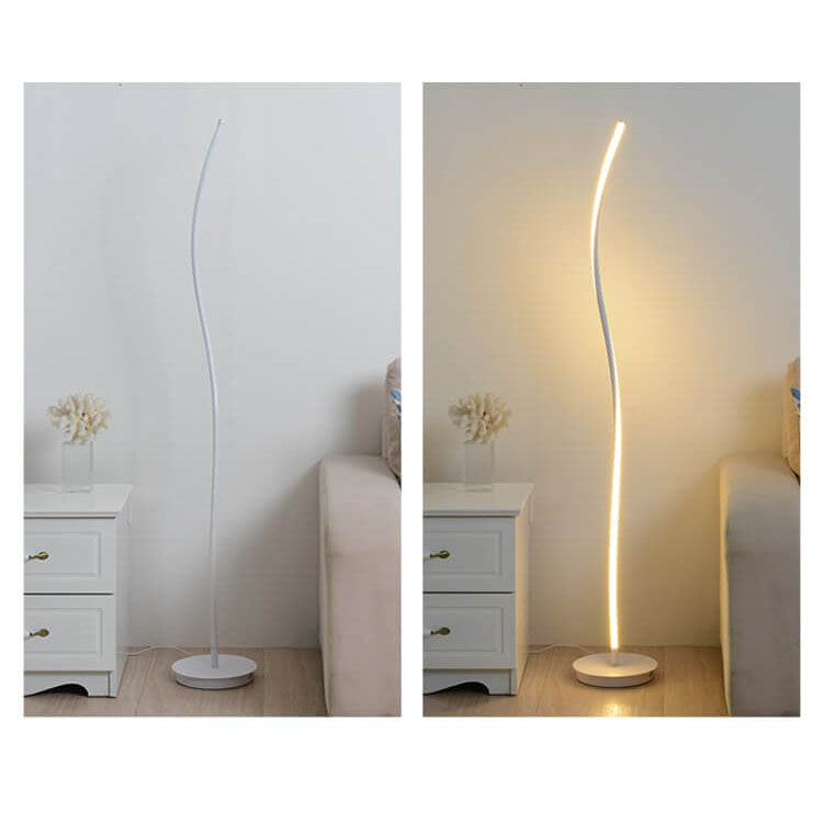 Nordic Minimalist Long Curve LED Standing Floor Lamp