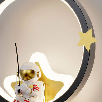 Modern Creative Astronaut Pentagram Kids LED Wall Sconce Lamp