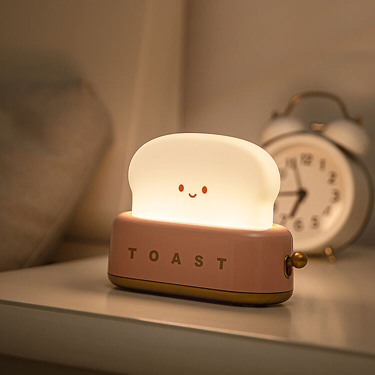 Lampe de table à lumière nocturne LED design créatif pour machine à pain 