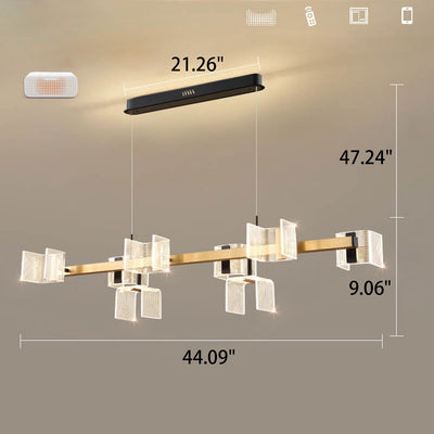 Moderner minimalistischer Licht-Luxus-Hardware-Acryl-LED-Insel-Licht-Kronleuchter 