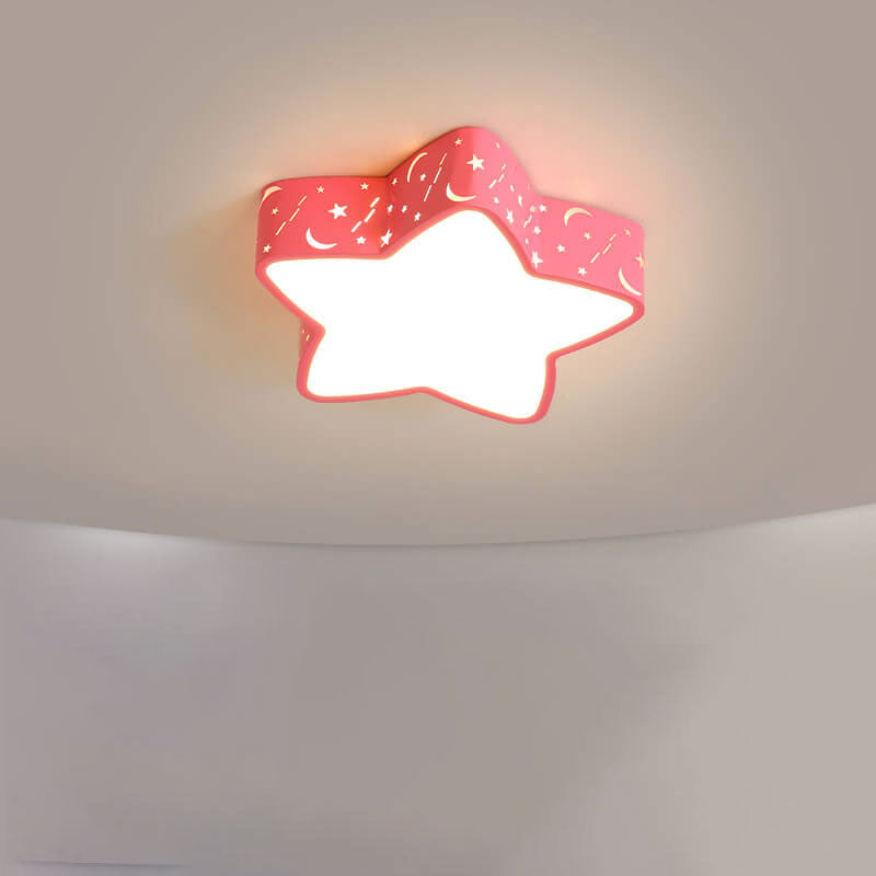 Cartoon Creative Star Shape LED Flush Mount Ceiling Light