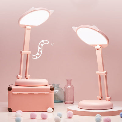 Creative Cat Ear Pink Folding LED Eye Care Desk Lamp