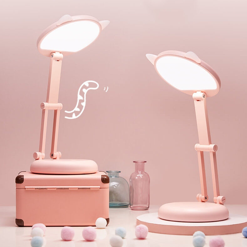 Creative Cat Ear Pink Folding LED Eye Care Desk Lamp