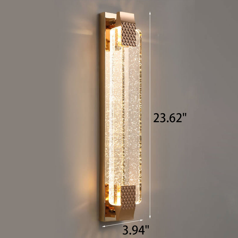 European Light Luxury Rectangular Bubble Crystal LED-Wandleuchte 