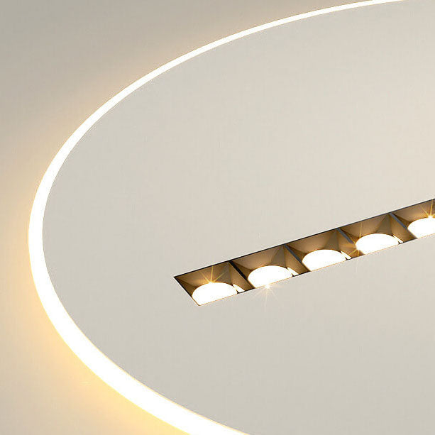 Projecteurs ronds plats simples et modernes, plafonnier à montage encastré à LED 