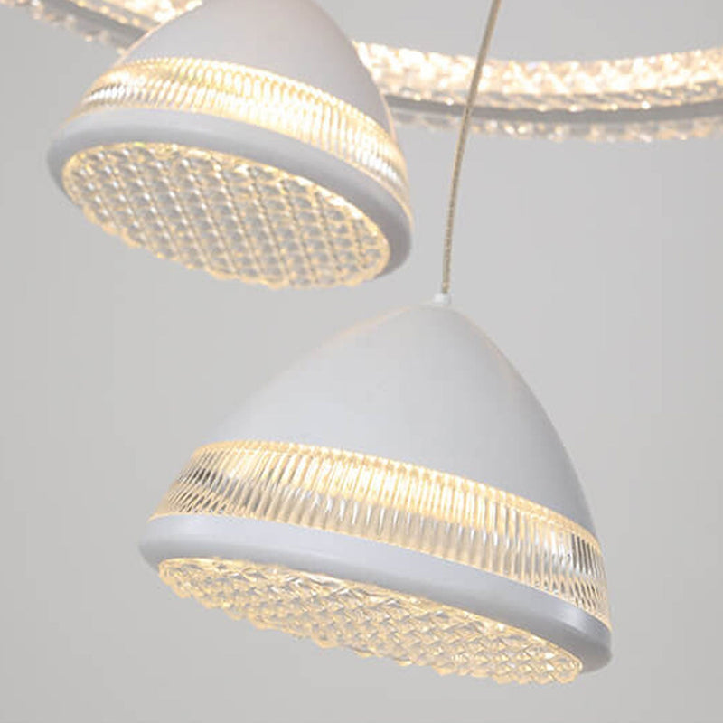 Nordic Minimalist Circle Diamond / Apple Hanging LED Chandelier