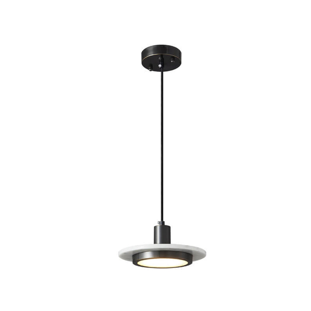 Lustre suspendu en cuivre et marbre Nordic Light Luxury à 1 lumière 