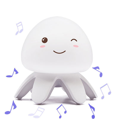 Creative Silicone Jellyfish Music USB Rechargeable Remote Control LED Night Light Table Lamp