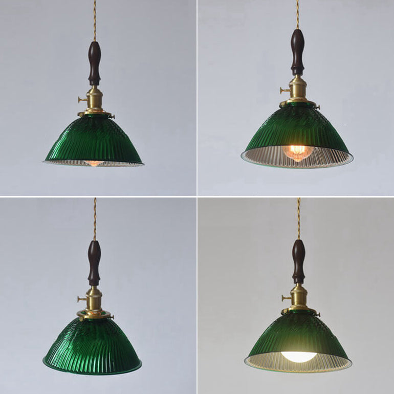 Suspension Luminaire Moderne Rétro Couleur Unie Laiton Verre Fer 1 Lumière 