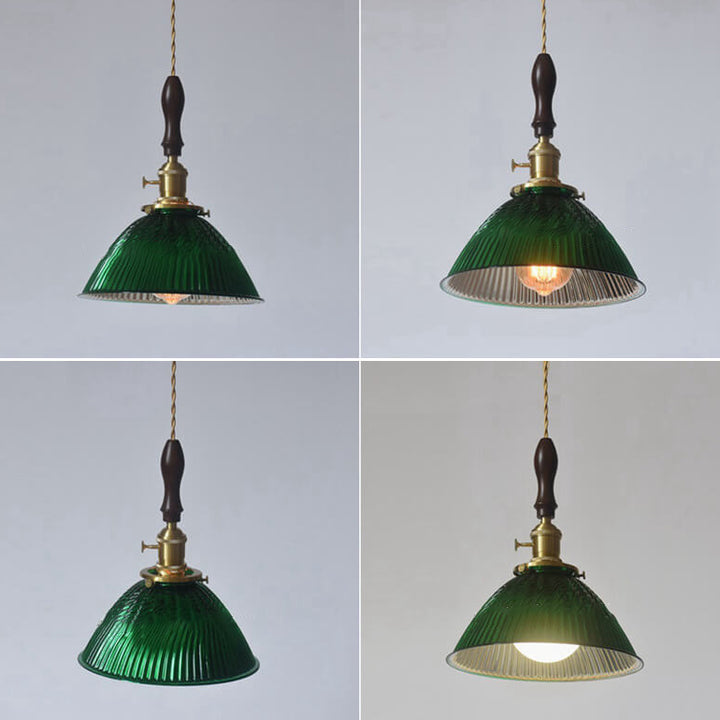 Suspension Luminaire Moderne Rétro Couleur Unie Laiton Verre Fer 1 Lumière 
