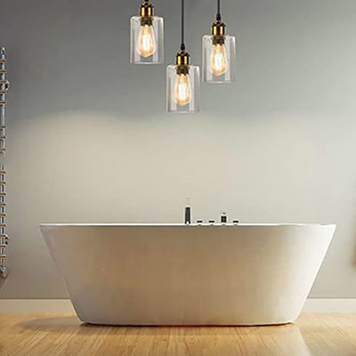 Modern Minimal Glass 3-Light Chandelier