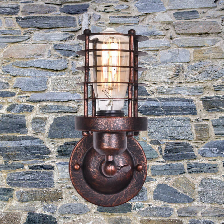 Northern Retro Industrial Wandleuchte aus Schmiedeeisen mit 1 Leuchte 